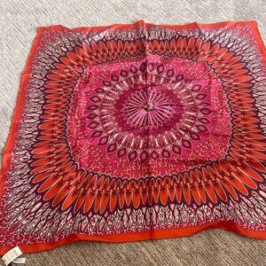 Talbots twill silk scarf, square 33 inches